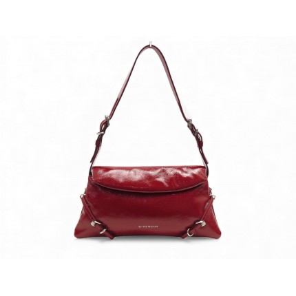 NEUF SAC A MAIN GIVENCHY P'TIT VOYOU PILLOW EN CUIR VERNIS ROUGE HAND BAG 1950€