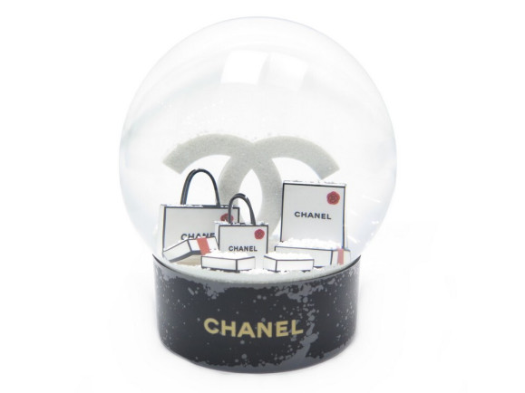  boule a neige chanel logo cc sac shopping en