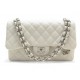 NEUF SAC A MAIN CHANEL TIMELESS CLASSIQUE GRAND CUIR CAVIAR BLANC HANDBAG 11100€