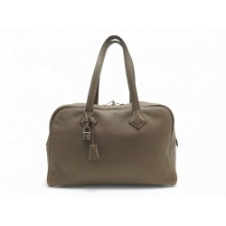 SAC A MAIN HERMES VICTORIA II 35 EN CUIR TAURILLON CLEMENCE ETOUPE HANDBAG 4650€