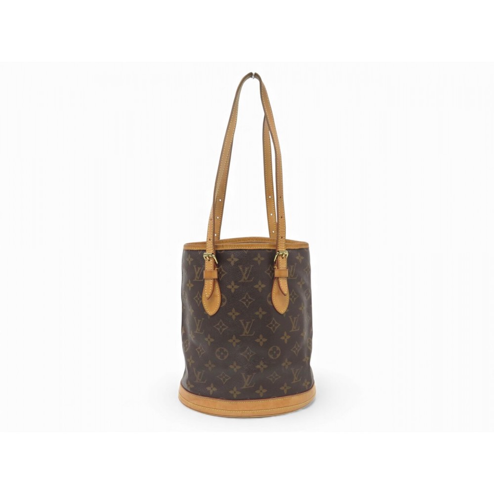 VINTAGE SAC A MAIN LOUIS VUITTON BUCKET PM M42238 EN TOILE MONOGRAM LV BAG 1100€