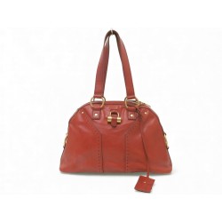 SAC A MAIN YVES SAINT LAURENT MUSE MM 156465 EN CUIR ROUGE BRIQUE HAND BAG 1500€