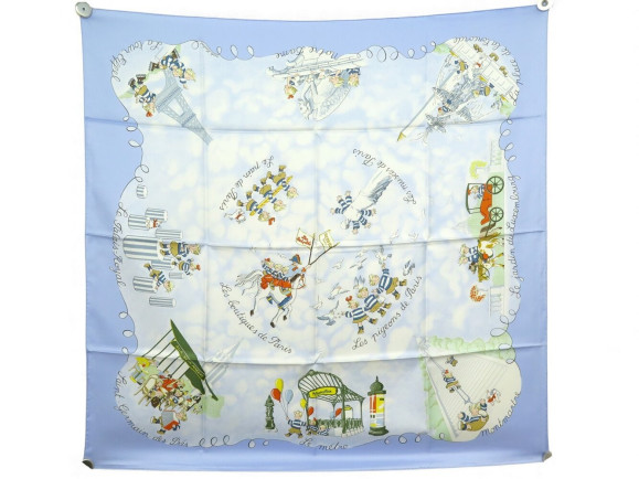  rare foulard hermes les triples nicole lambert
