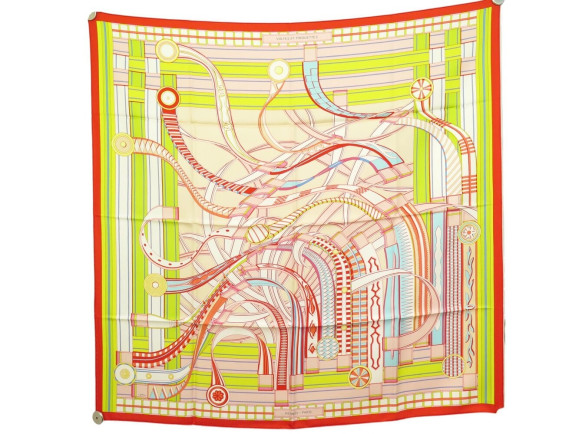 foulard hermes voltes et pirouettes carre 90 cm