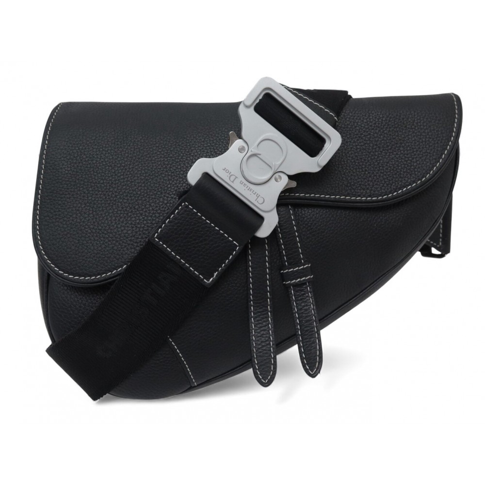SAC A MAIN DIOR SADDLE HOMME 1ADPO093YK SACOCHE CUIR NOIR BANDOULIERE BAG 3000€