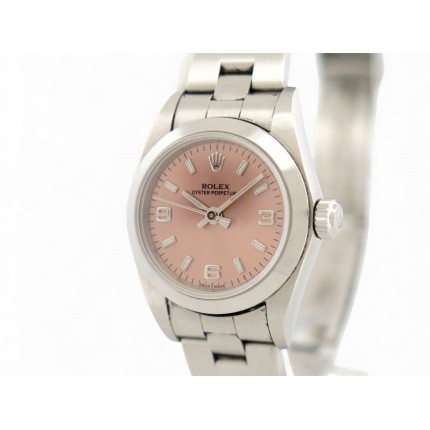 MONTRE ROLEX 76080 OYSTER PERPETUAL LADY ROSE 24MM AUTOMATIQUE STEEL WATCH 5500€