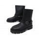 NEUF CHAUSSURES CELINE BOTTINES BIKER 15 MOTARD 37 CUIR NOIR BLACK BOOTS 990€