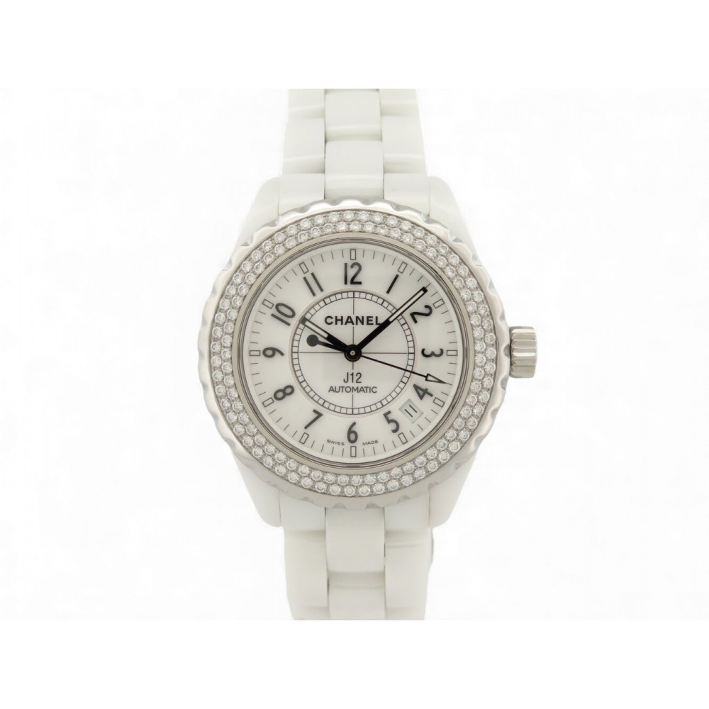 MONTRE CHANEL J12 H0969 CERAMIQUE DIAMANTS 1.6CT 38MM AUTOMATIQUE WATCH 15800€
