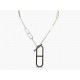 COLLIER HERMES SAUTOIR EVER CHAINE D'ANCRE 77 CM ARGENT 925 35GR SILVER NECKLACE