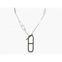 COLLIER HERMES SAUTOIR EVER CHAINE D'ANCRE 77 CM ARGENT 925 35GR SILVER NECKLACE