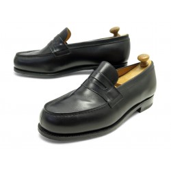 NEUF CHAUSSURES JM WESTON MOCASSINS 180 5.5D 39.5 CUIR NOIR LOAFERS SHOES 780€