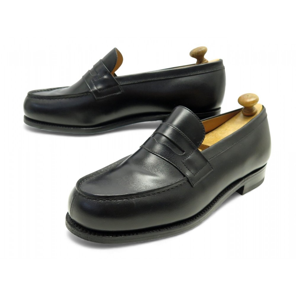 NEUF CHAUSSURES JM WESTON MOCASSINS 180 5.5D 39.5 CUIR NOIR LOAFERS SHOES 780€