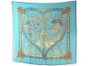 chale hermes de tout coeur en mousseline de soie