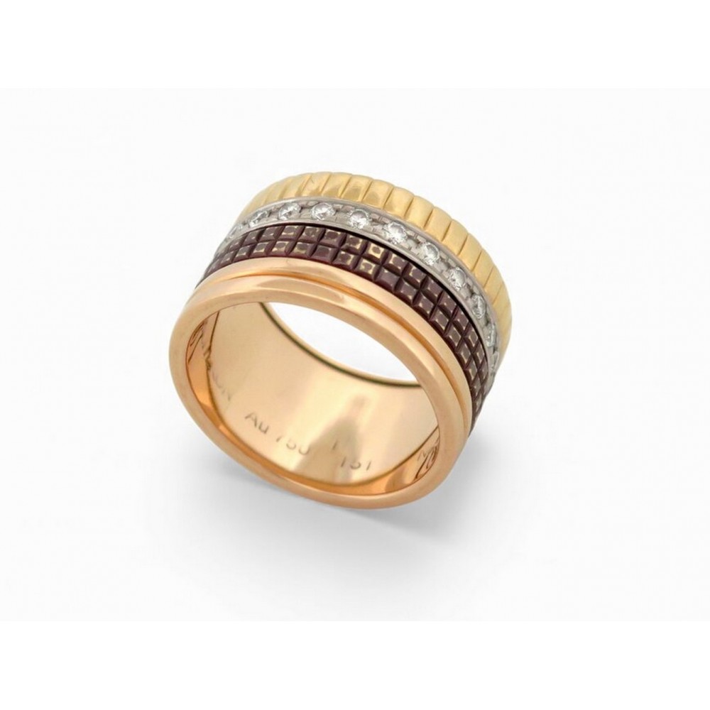 BAGUE BOUCHERON QUATRE CLASSIQUE LARGE JRG00623 T51 OR 18K DIAMANTS 0.5CT 11050€