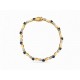 BRACELET LIGNE EN OR JAUNE 18K 12GR T18 SERTI DE 36 DIAMANTS 0.3CT & SAPHIRS 2€