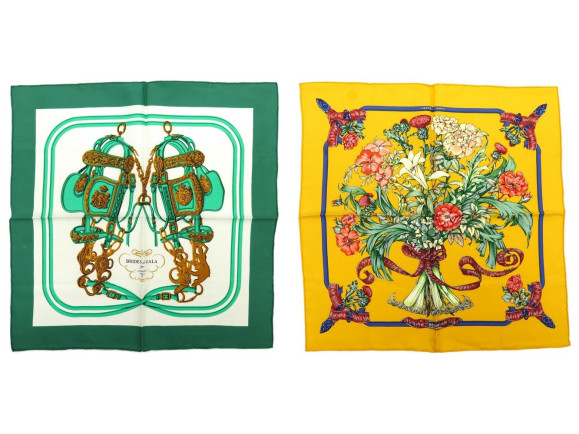 lot de 2 foulards hermes gavroche brides de gala