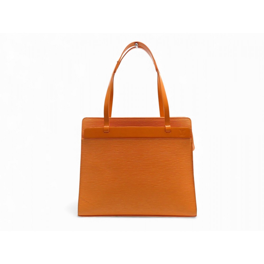 VINTAGE SAC A MAIN LOUIS VUITTON CROISETTE PM M5249H CUIR EPI ORANGE PURSE 1500€