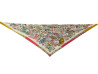 foulard hermes triangle fleurs et papillons de