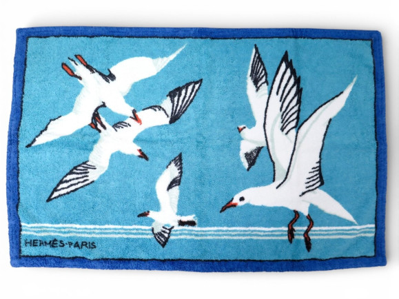 serviette de bain hermes tapis de plage les mouettes
