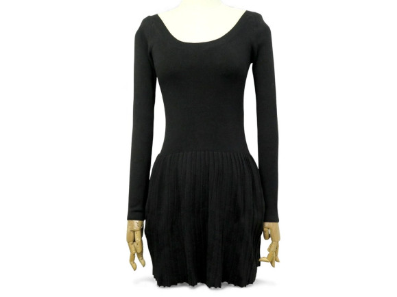  robe louis vuitton 34 xs manche longue plissee