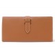 NEUF PORTEFEUILLE HERMES BEARN SOUFFLET EN CUIR EPSOM GOLD LEATHER WALLET 3200€
