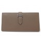 NEUF PORTEFEUILLE HERMES BEARN SOUFFLET CUIR EPSOM MARRON LEATHER WALLET 3200€