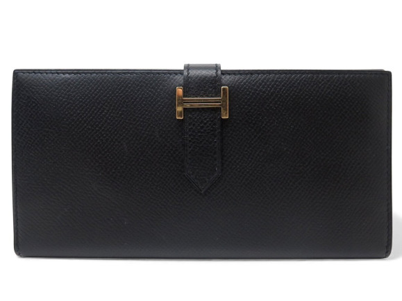 portefeuille hermes bearn soufflet en cuir epsom boir
