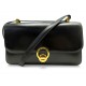 VINTAGE SAC A MAIN HERMES RING 1978 EN CUIR BOX NOIR BLACK LEATHER HANDBAG PURSE