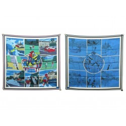 NEUF FOULARD HERMES WOW DOUBLE FACE UGO BIENVENU 2020 SOIE CARRE 90 SCARF 660€
