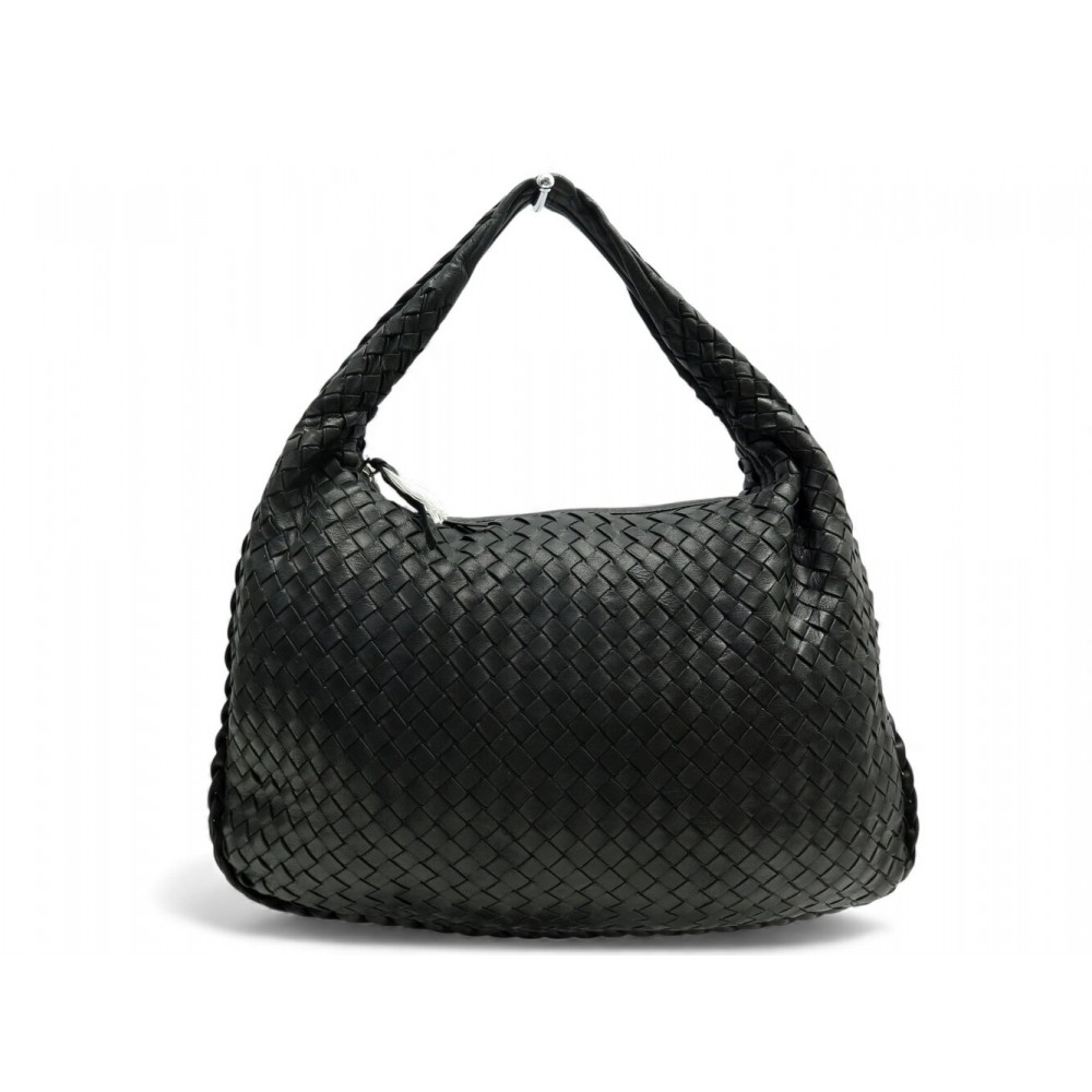 SAC A MAIN BOTTEGA VENETA 115653 HOBO EN CUIR INTRECCIATO NOIR POCHON BAG 3900€