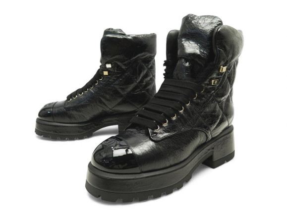 chaussures chanel rangers lace up g39452 combat