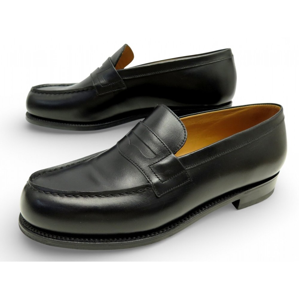 CHAUSSURES JM WESTON MOCASSINS 180 CUIR NOIR 5.5D 39.5 + EMBAUCHOIRS LOAFER 780€