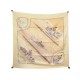 VINTAGE FOULARD HERMES GRONLAND LEDOUX CARRE 90 CM EN SOIE JAUNE SILK SCARF 530€