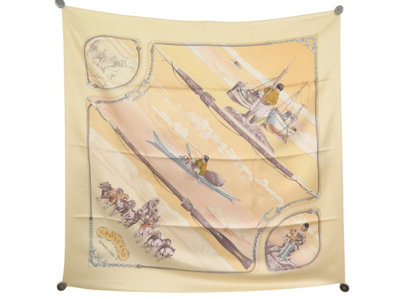 foulard hermes gronland ledoux carre 90 cm en