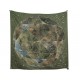 NEUF FOULARD HERMES FAUBOURG BY NIGHT B. EMERY EN SOIE KAKI CARRE 90 SCARF 530€