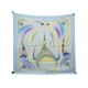 NEUF FOULARD HERMES LA TOUR EIFFEL S'ENVOLE CARRE 90 CM EN SOIE BLEUE SCARF 580€
