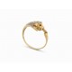 BAGUE PANTHERE OR JAUNE 18K 3.2GR T59 SERTIE DIAMANTS BRILLANTS YELLOW GOLD RING