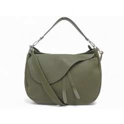 NEUF SAC A MAIN DIOR SADDLE HOBO EN CUIR GRAINE KAKI BANDOULIERE HAND BAG 3000€