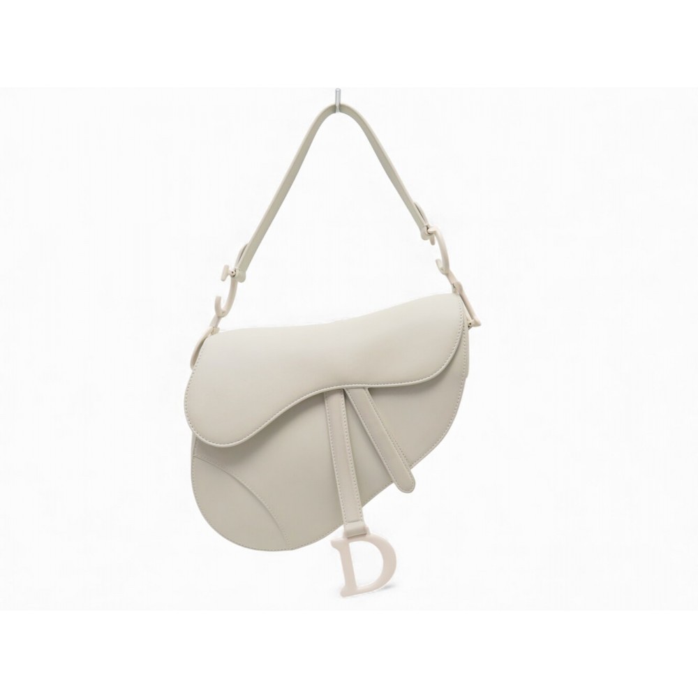 NEUF SAC A MAIN CHRISTIAN DIOR SADDLE EN CUIR BLANC PORTE EPAULE HAND BAG 3900€