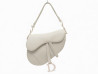 sac a main christian dior saddle en cuir blanc
