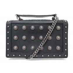 SAC A MAIN BALMAIN LOVE BUTTON CUIR NOIR CHAINE BANDOULIERE HAND BAG PURSE 2170€
