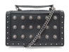 sac a main balmain love button cuir noir chaine