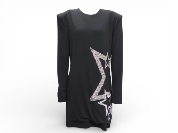 robe de cocktail balmain avec etoiles strass xl