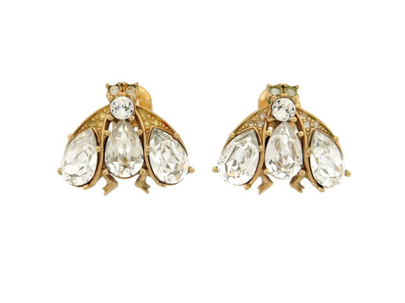 boucles d'oreilles christian dior abeilles a