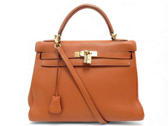 sac a main hermes kelly ii 32 retourne en cuir togo