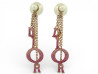 boucles d'oreilles dior tribales pendantes strass