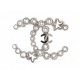 NEUF BROCHE CHANEL LOGO CC ETOILE STRASS 2024 METAL ARGENTE SILVERED BROOCH 750€