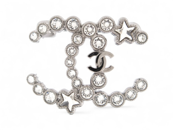  broche chanel logo cc etoile strass 2024 metal