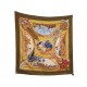 FOULARD HERMES CHASSES EXOTIQUES CARRE 90 SOIE MARRON PHILIPPE LEDOUX SCARF 530€