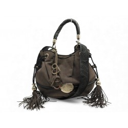 NEUF SAC A MAIN LANCEL BRIGITTE BARDOT A04801 DAIM TAUPE BANDOULIERE BAG 995€